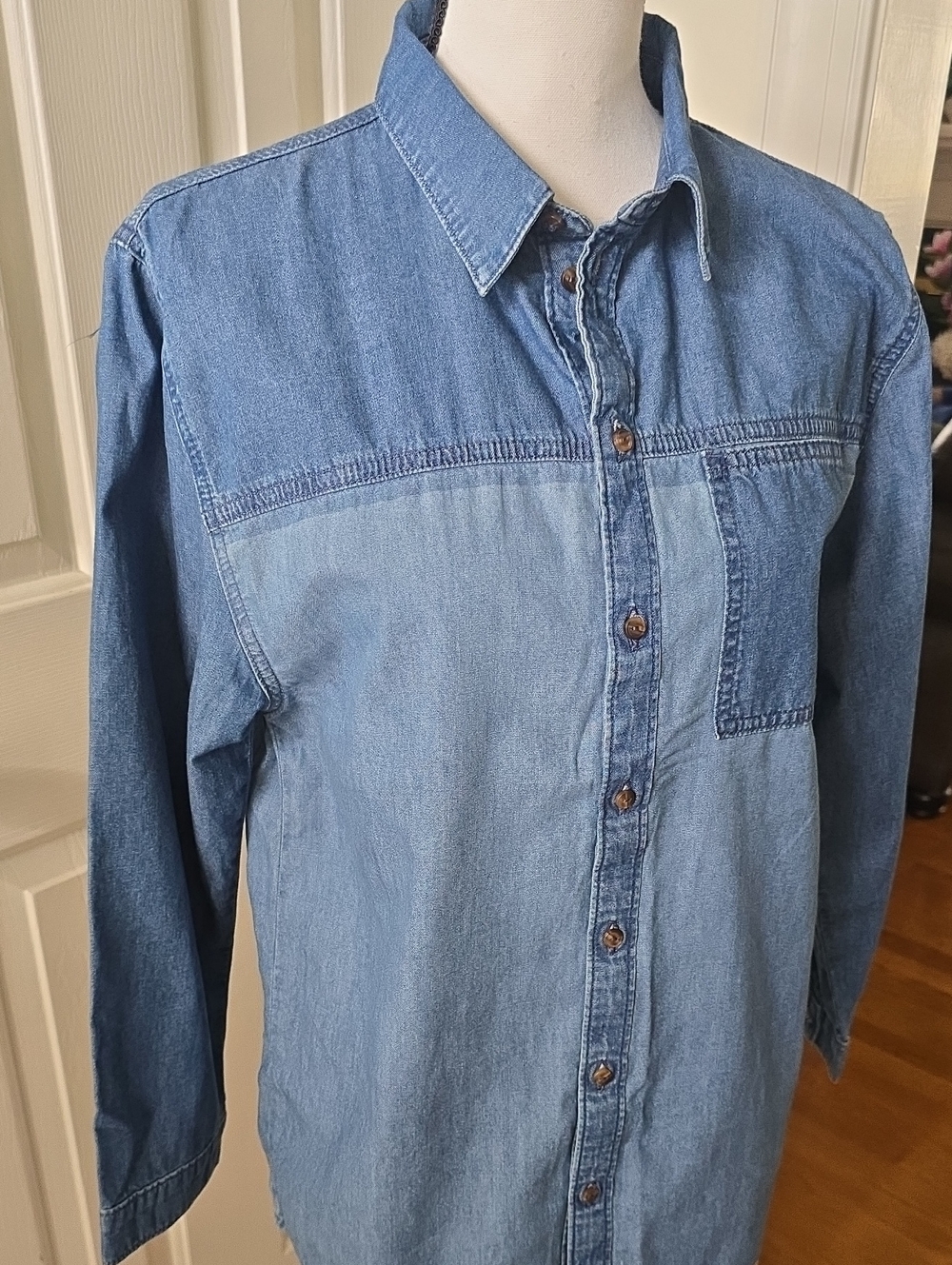 PACSUN BRAND GIRL'S PLUS JEAN LONG SLEEVES FRONT BUTTON SHIRT JACKET SIZE XXL - Picture 2 of 14